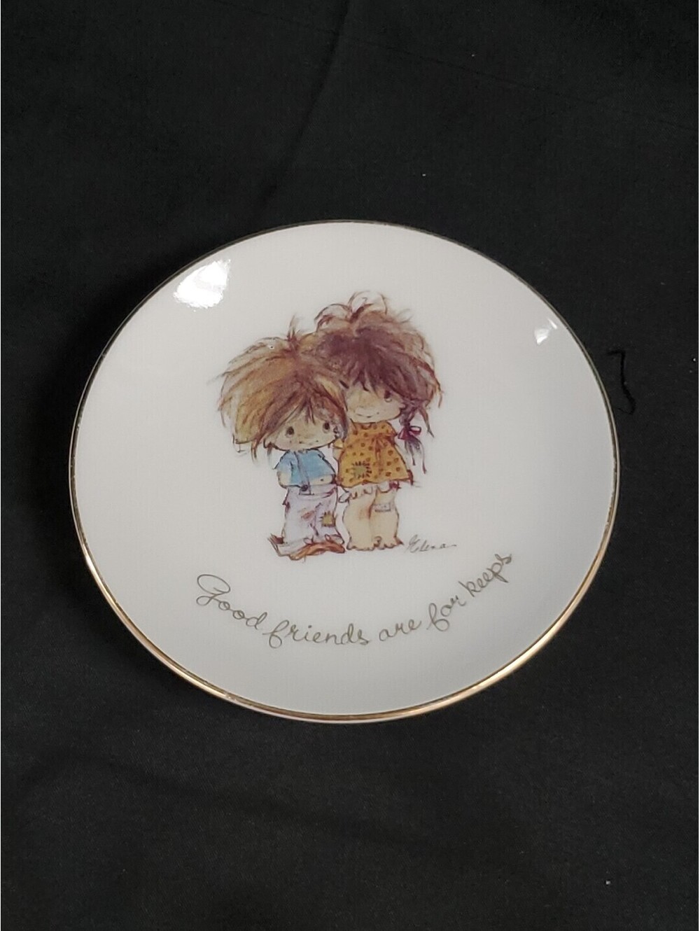 "Good Friends Are For Keeps" 1976 Vintage American Greetings Plate 4” EXCELLENT